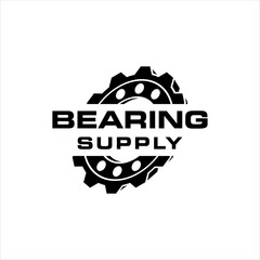 Bearing supply logo with masculine style design