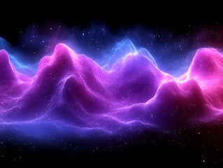 Obraz premium Abstract Purple and Blue Mountain Range