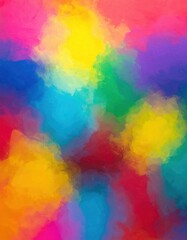 Vibrant abstract background featuring dynamic, colorful paint strokes in various hues, blending seamlessly to create an energetic and artistic atmosphere.