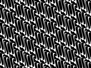 Geometric oriental seamless textile pattern textile border decoration. Black and white ornament.