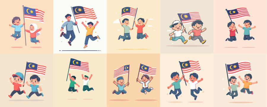 collection of people celebrating Malaysian independent day
