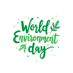 A Vibrant Declaration: World Environment Day Illustrated Calligraphic Design