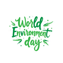 Celebratory World Environment Day Typography with Lush Green Lettering Design