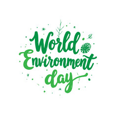 Naklejka premium Celebratory Typography Art Promoting Environmental Awareness and Ecological Harmony