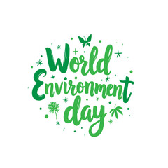 Green typography celebrating environmental consciousness and planetary harmony