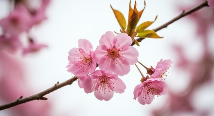 Obraz premium Pink Flower Blossom on Branch