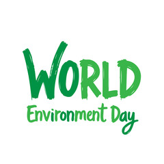 Illustrative typography celebrating the annual World Environment Day campaign