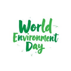 Vibrant green typography conveying the essence of World Environment Day celebration