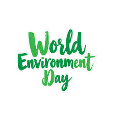 Lush Green Typography Celebrates World Environment Day for Ecological Awareness