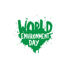 Vibrant Green Typography Displaying a Message for Celebrating World Environment Day