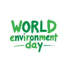 Fresh green lettering for World Environment Day encourages sustainability