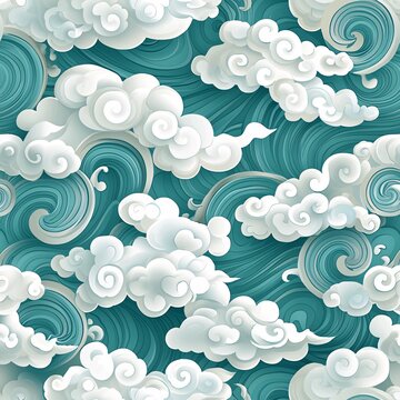 The background of rolling clouds