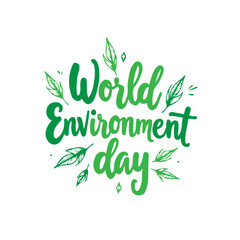 Obraz premium Celebrating global sustainability, greenery illustration marking World Environment Day