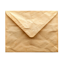 Envelope top view isolate on white background,