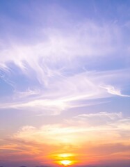 Obraz premium A vibrant blue sky stretches overhead, dotted with fluffy white clouds, creating a serene backdrop that evokes a sense of calm and tranquility.