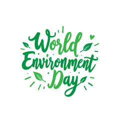 Celebration of ecological awareness with stylized environmental lettering