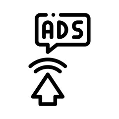 social media ads line icon