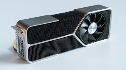 Modern high-performance graphics card with sleek design