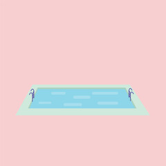 Minimalist swimming pool illustration
