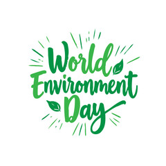 Fototapeta premium Celebrating World Environment Day: An Eco-Friendly Graphic Design Element
