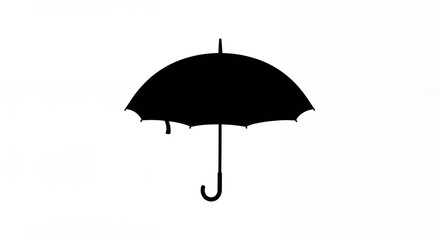 Black umbrella silhouette graphic design