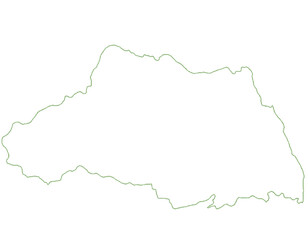 埼玉県　地図　白　イラスト