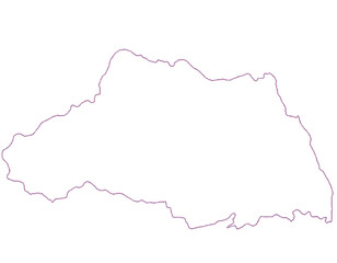 埼玉県　地図　白　イラスト