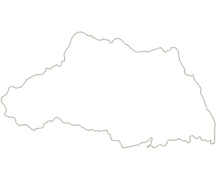 埼玉県　地図　白　イラスト