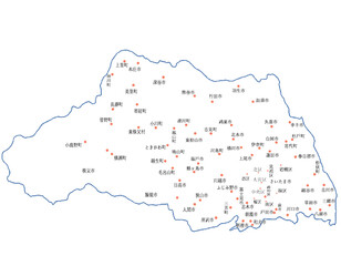 埼玉県　地図　白　斑点　イラスト