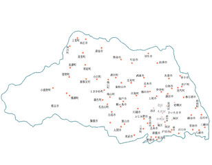 Obraz premium 埼玉県 地図 白 斑点 イラスト