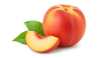 Nectarine Fruit Slice Whole Red Food