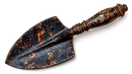 Vintage Rusty Garden Trowel with Rustic Charm.
