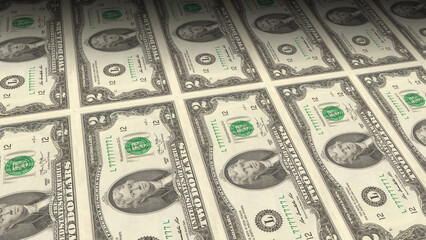 Financial illustration. US 2 dollars bills, close-up perspective. Rare lucky American paper money. Banknotes of United States of America. Serial number. Economic wallpaper and background