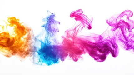 Abstract Colorful Ink Swirls  Vibrant Fluid Art