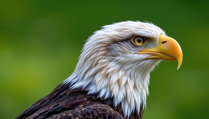 Obraz premium Majestic bald eagle observing its environment nature setting wildlife photography close-up view