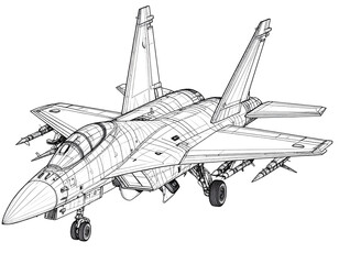 Fighter jet blueprint