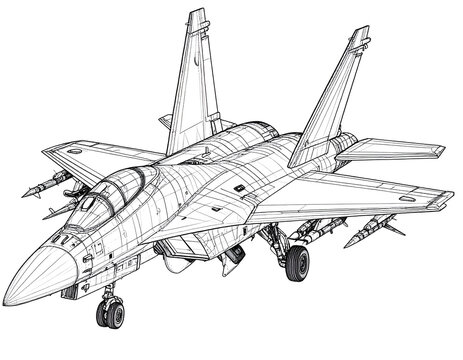 Fighter jet blueprint