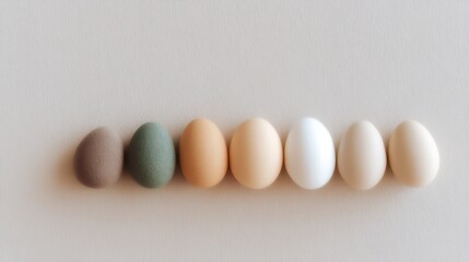 Minimalist Easter Eggs  Neutral Tones  Spring Colors  Pastel Shades  Holiday Decoration