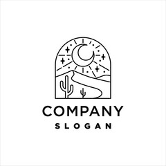 Desert moon logo with modern style design