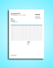 modern business invoice design template