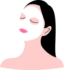 Women with face mask