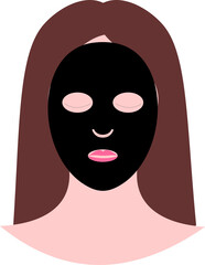 Women with face mask black