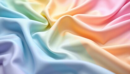 Obraz premium Soft pastel fabric with flowing colors and textures.