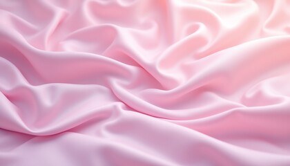 Fototapeta premium Soft pink satin fabric texture background.
