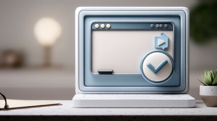 Online Classroom  3D Icons  Digital Learning  Remote Education  Webinar  E learning