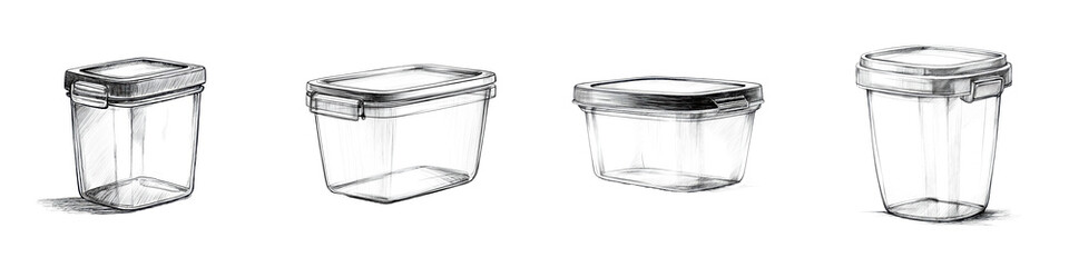 Various Clear Plastic Containers - Ideal for Kitchen Organization, Food Storage, and Home Decor