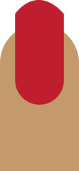 Natural fashion trend female nail manicure shape flat icon. Oval square lipstick Ballerina fingernail visual Style infographic swanky isolated on transparent background. Beauty spa salon woman symbol.