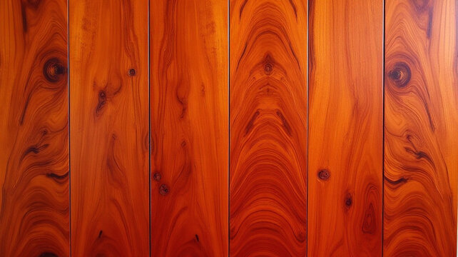 Padouk wood with vibrant reddish-orange grain