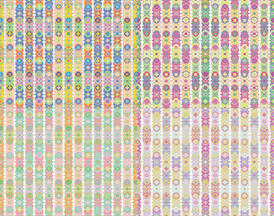 Seamless vector pattern with geometric shapes, pink retro illustration for fabric, paper, or vintage wallpaper