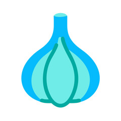 Abstract illustration of garlic bulb on black background